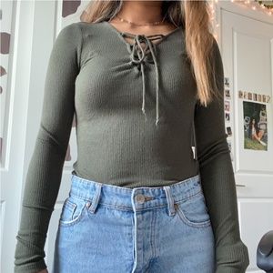 dark green long sleeve